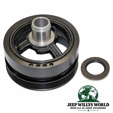 Crown Harmonic Vibration Balancer incl. Front Seal Crankshaft Jeep Cherokee KJ KK / Grand Cherokee WJ WG WH WK / Commander XH XK 3.7L + 4.7L (09-12)