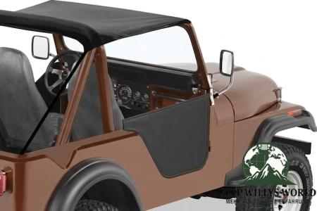 Halbtüren Satz Schwarz Willys M38A1 + Jeep CJ5 + CJ6 55-75