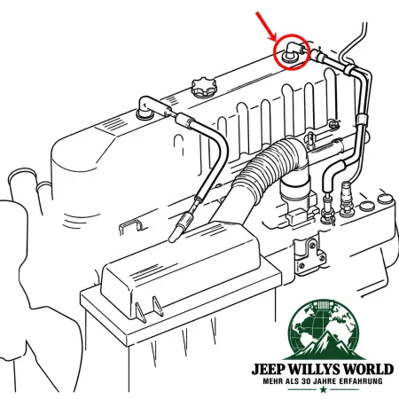 Crown Crankcase Vent PCV Valve rear Jeep Wrangler YJ TJ / Cherokee XJ / Grand Cherokee ZJ ZG WJ 4.0L Engine (94-04)