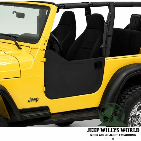 Bestop Lower Half Fabric Soft Doors Bestop Black Denim Jeep Wrangler TJ (1996-2006)