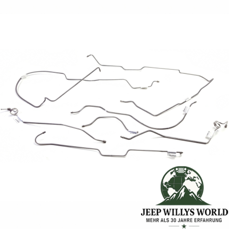 Brake Lines Set Stainless Steel 7-pcs. for small rear axle Jeep CJ7 76-80