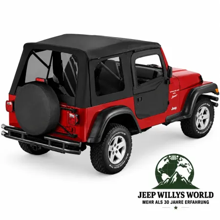 Bestop Supertop Softtop incl. 2-Piece Upper and Lower Half Soft Doors Black Denim Jeep Wrangler TJ (1996-2006)