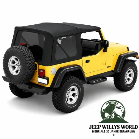 Bestop Supertop NX Folding Top Black Twill Premium 3-layer with tinted windows Jeep Wrangler TJ (1996-2006)