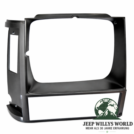 Headlight Bezel Grey / Black Plastic Right Jeep Cherokee 84-90
