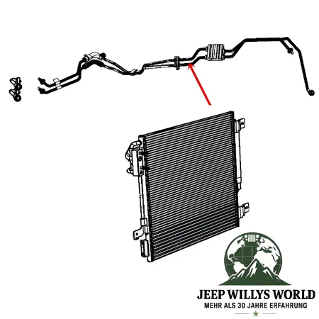 Dorman Transmission Oil Cooler Line Set Automatic Transmission 42RLE Jeep Wrangler JK 3.8L (07-11)