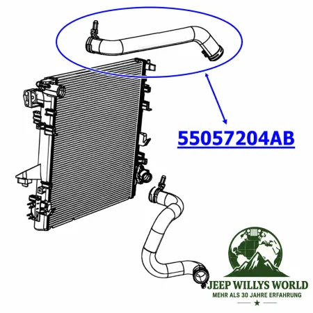 Kühlwasserschlauch Kühlerschlauch oben Jeep Wrangler JK 3,8L (07-11)