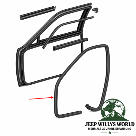 Türdichtung vorne Rechts + Links Jeep Grand Cherokee 93-98