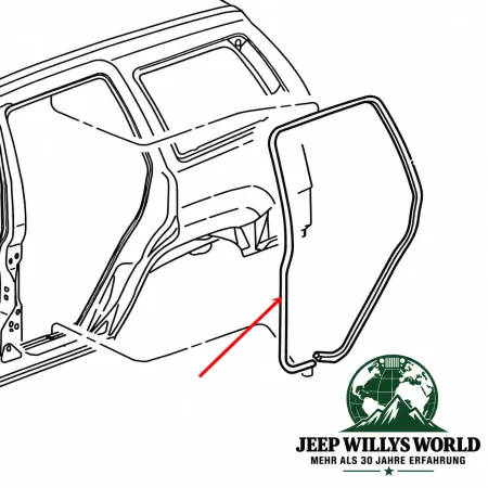 Door Seal Rear Right + Left Jeep Grand Cherokee WJ WG 99-04