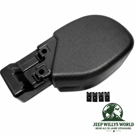 Crown Bumper Front Extension Pair Right + Left Black plastic US Style Jeep Wrangler TJ  (96-06)