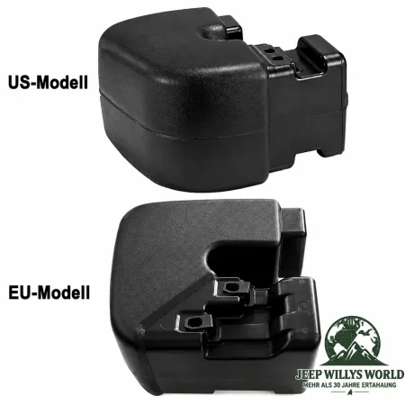 Crown Bumper Rear Extension Left Black plastic US Style Jeep Wrangler TJ  (96-06)
