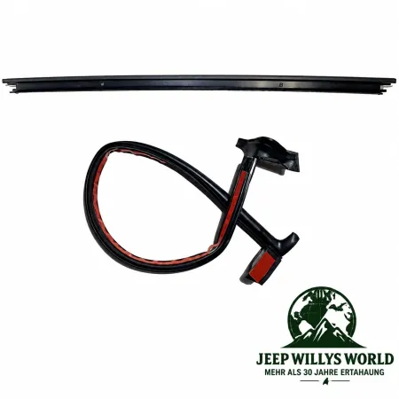 Fairchild Hardtop Heckscheibendichtung Glas unten + Halteschiene. Jeep Wrangler JK (11-18)