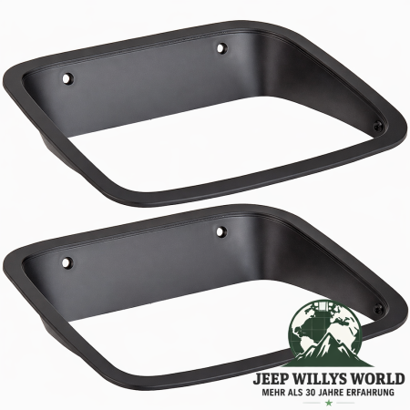 Scheinwerfer Blende Paar US Schwarz Jeep Wrangler 87-95