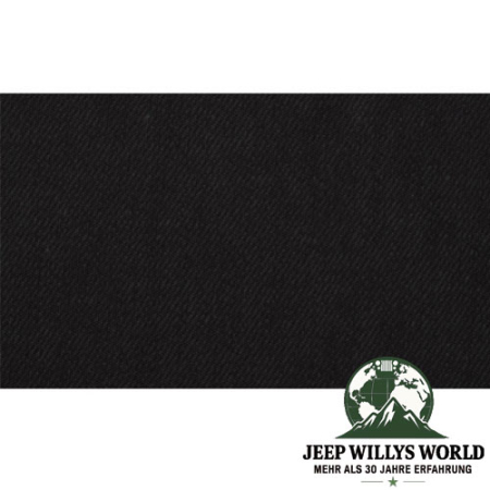 Bestop Black Denim Jeep CJ, Wrangler, Ford, Toyota Material Swatch black with a grey/blue touch to it.