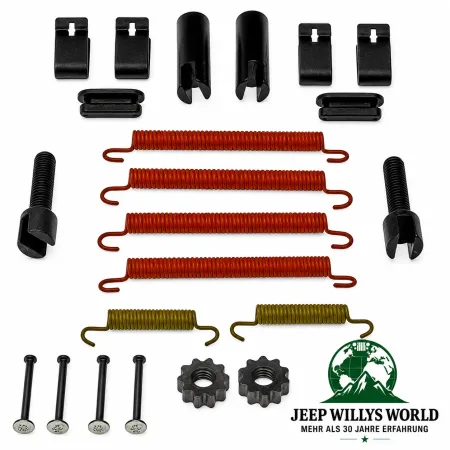 Dorman Handbremsbeläge Federn + Kleinteile Set Nachsteller. Jeep Wrangler JK, JL / Gladiator JT / Cherokee KK (07-26)