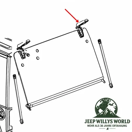 Fairchild Window Tailgate Hinge Cover right Jeep Wrangler JK (07-10)