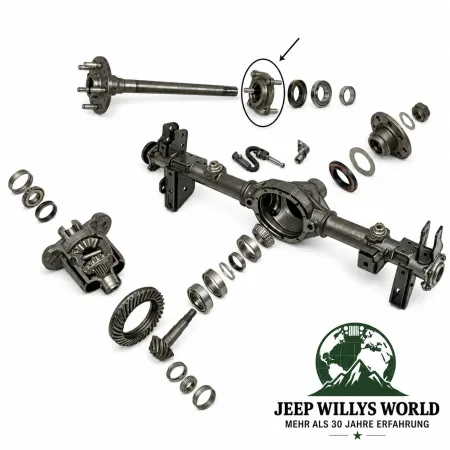 Spicer Wheel Bearing Holder Ring Rear Axle Dana 35 + 44 . Jeep Wrangler JK (07-18)