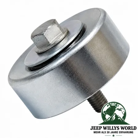 Crown Umlenkrolle Spannrolle Laufrolle linksgewinde mit Flachriemen Jeep Wrangler JK / Cherokee KK / Dodge Nitro KA 2,8L CRD (07-18)