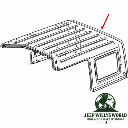 Fairchild Heckscheibendichtung Hardtop oben. Jeep Wrangler JK (11-18)