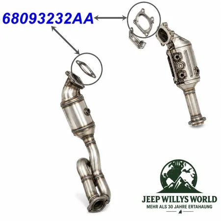Abgaskrümmerdichtung Flansch rechts / links 3,0L 3,2L 3,6L Motor. Jeep Wrangler , Gladiator , Cherokee , Grand Cherokee (12-26)