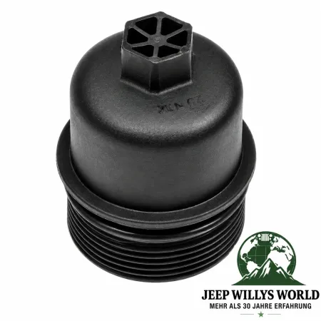 Ölfiltergehäuse Verschluss inkl. Dichtring. Jeep Wrangler JK, JL / Gladiator JT / Cherokee KL / Grand Cherokee WK, WK2 3,0L / 3,2L / 3,6L Motor (14-24)