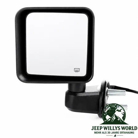 OMIX-Ada Mirror Left Black OEM Style electric adjustable and heated Jeep Wrangler JK (15-18)