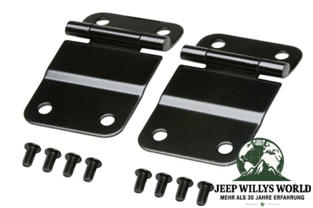 Tailgate Hinge Pair Black Jeep CJ 76-86