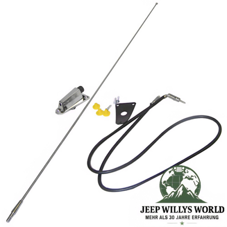 Antennenstab mit Sockel Chrom Jeep CJ + Wrangler 76-95