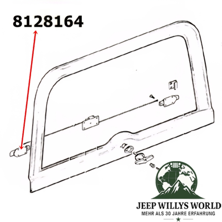 Hardtop Verschluss Schieberiegel Jeep CJ 76-86
