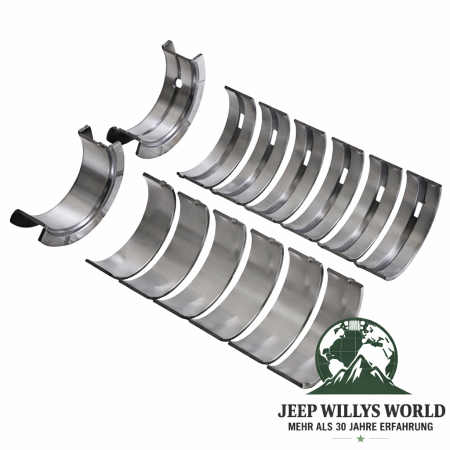 Main Bearing Set Oversize 0.010" 6 Cyl. Jeep CJ + Wrangler + Cherokee 70-90