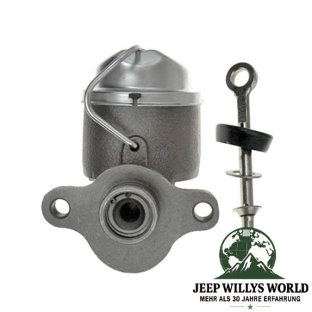 Hauptbremszylinder Jeep CJ5 CJ7 CJ8 78-86 10" Trommelbremse hinten ohne Bremskraftverstärker, Ansicht von vorne auf das Gewinde,.