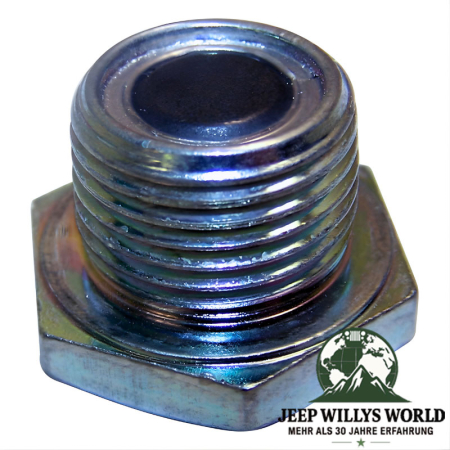 Drain Plug for AX4, AX5 or AX15 Transmission. Jeep Cherokee XJ / Wrangler YJ / TJ / Grand Cherokee ZJ / Comanche MJ (1984-2002).