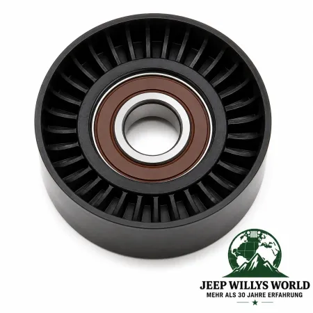 Serpentine Belt  + Tensioner + Idler Pulley Complete Set Jeep Wrangler JK with Air Conditioning 3.8L Engine (07-11)