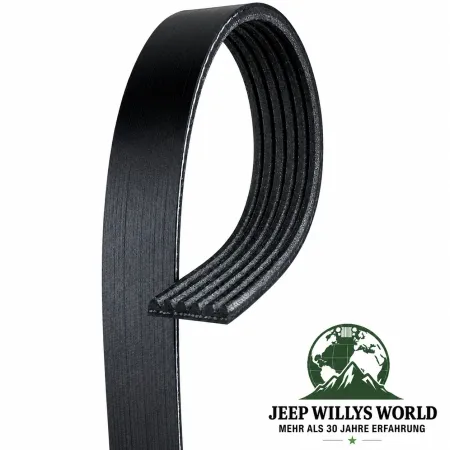 Serpentine Belt  + Tensioner + Idler Pulley Complete Set Jeep Wrangler JK with Air Conditioning 3.8L Engine (07-11)