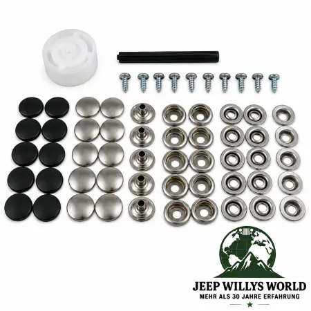 Bestop Snap Repair Kit for Softtop Jeep CJ5 CJ6 CJ7 CJ8 / Suzuki SJ410 SJ413 + Samurai (1976-2004)