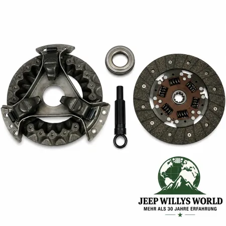 Crown Clutch Master Kit Pressure Plate, Clutch Disc, Clutch Release Bearing 4-134 L-Head or F-Head engine Jeep CJ, Willys MB M38 M38A1, Ford GPW (41-71)