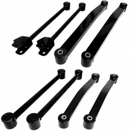 Crown Control Arm Complete Set Front + Rear, Upper + Lower, Jeep Wrangler JK (07-18)