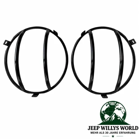 Rugged Ridge Scheinwerfer Schutzgitter Paar schwarz pulverbeschichtet​​​​​​​ Jeep Wrangler TJ (1996-2006)