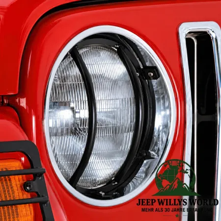 Lampenschutzgitter Paar Schwarz Jeep Wrangler 96-06