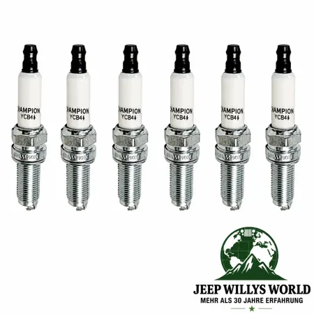 Zündkerzen Set Champion Jeep Wrangler / Gladiator / Cherokee  / Grand Cherokee  3,0L + 3,2L + 3,6L Motor (11-26)