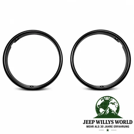 Rugged Ridge Scheinwerferrahmen Blenden Schwarz Kunststoff rechts + links Jeep Wrangler TJ (1996-2006)