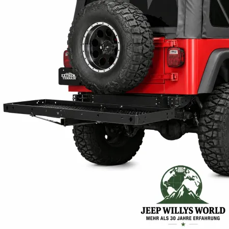 Rugged Ridge Anhängerzugvorrichtung US 2" mit Cargo Rack Jeep Wrangler YJ TJ (1987-2006)