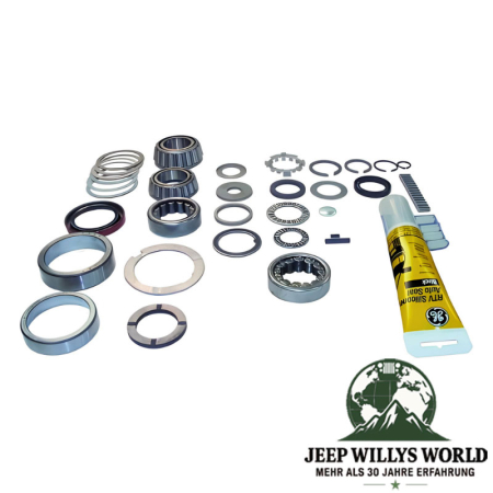 Transmission Overhaul Repair Kit incl. Bearings, Small Parts Kit, Seals, Fork Inserts and RTV for T5 Transmission. Jeep SJ / J Series / CJ5 / CJ7 / CJ8 / Cherokee XJ (1982-1986).
