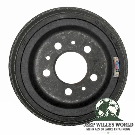 Fontansicht Raybestos Bremstrommel (einzeln) hinten 10" (254 mm). Jeep Wrangler YJ, Cherokee XJ, Comanche MJ (1984-1989).