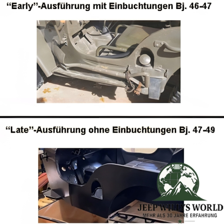 Body Tub Jeep CJ2A 47-49