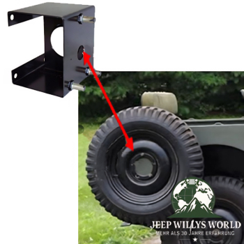 Spare wheel holder bracket side Jeep Willys CJ 46-71
