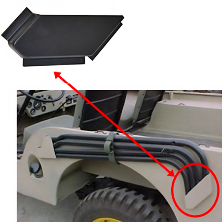Soft top frame side panel Field Top rear bracket Jeep CJ2A CJ3A 46-53