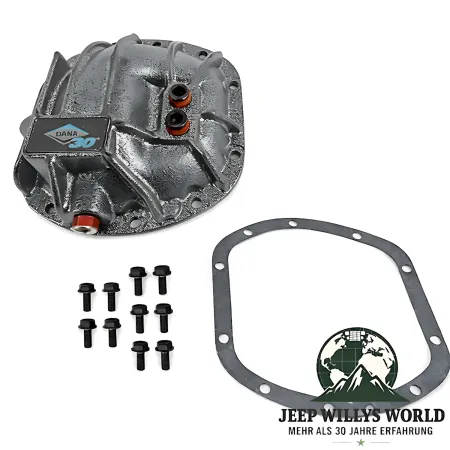 Spicer Differentialdeckel, Dichtung & Schrauben Dana 30 Jeep CJ,  Wrangler YJ TJ JK, (Grand) Cherokee XJ ZJ ZG WJ WG (76-18).