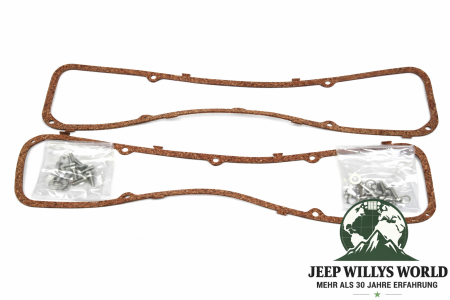 Ventildeckel Paar Aluminium mit Jeep Logo Jeep CJ 5,0 + 5,9 L 8 Zyl. 76-86