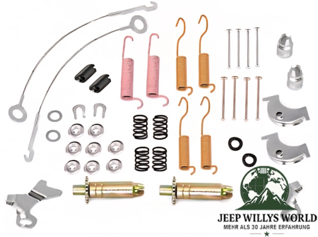 Bremsen Feder und Kleinteile mit Bremsennachsteller Kit hinten 10'' Bremse Jeep CJ Wrangler Cherokee 78-89