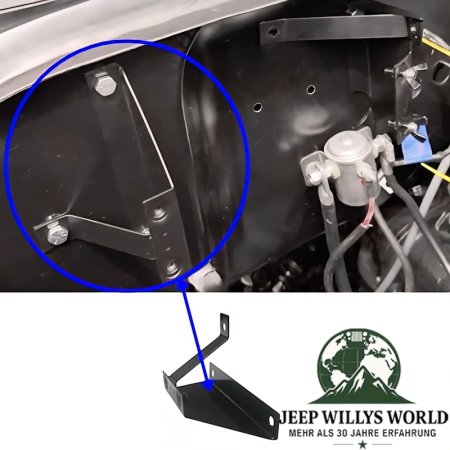 Air Filter Housing Bracket right L-head Jeep Willys MB M38 CJ Ford GPW 41-53